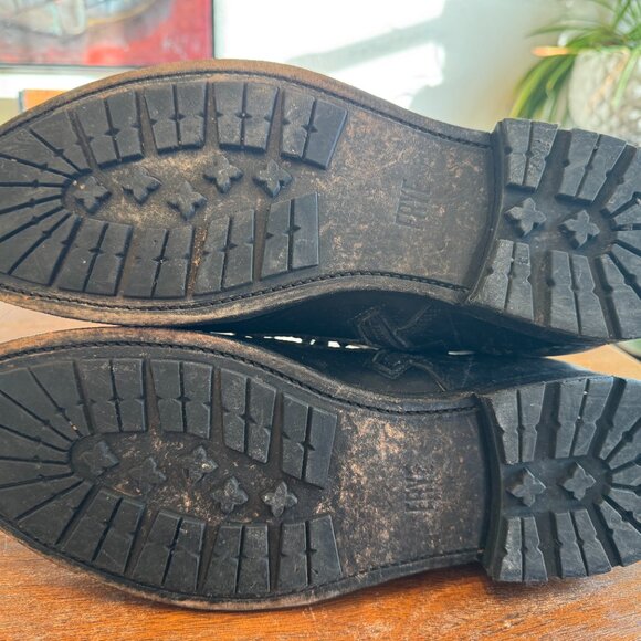 Frye antiqued black Bowery Lace Up- Mens 13 - Picture 5 of 10